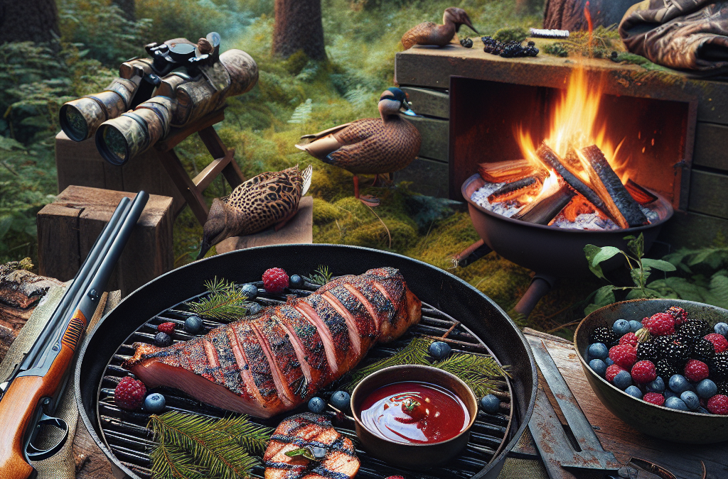 Grillet andebryst med bær og sauce