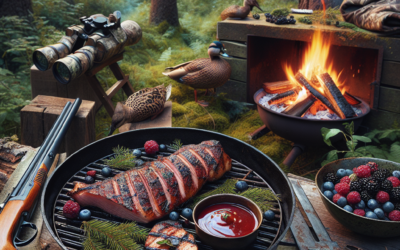 Grillet andebryst med bær og sauce