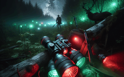 Jagtlygter med rød og grøn LED