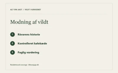 Modning af vildt: forudsætninger og hygiejne