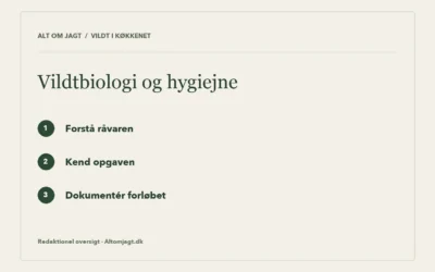 Vildtbiologi og hygiejnekursus: indhold og anvendelse